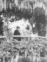 1921 Claude Monet and Georges Benjamin Clemenceau in Giverny